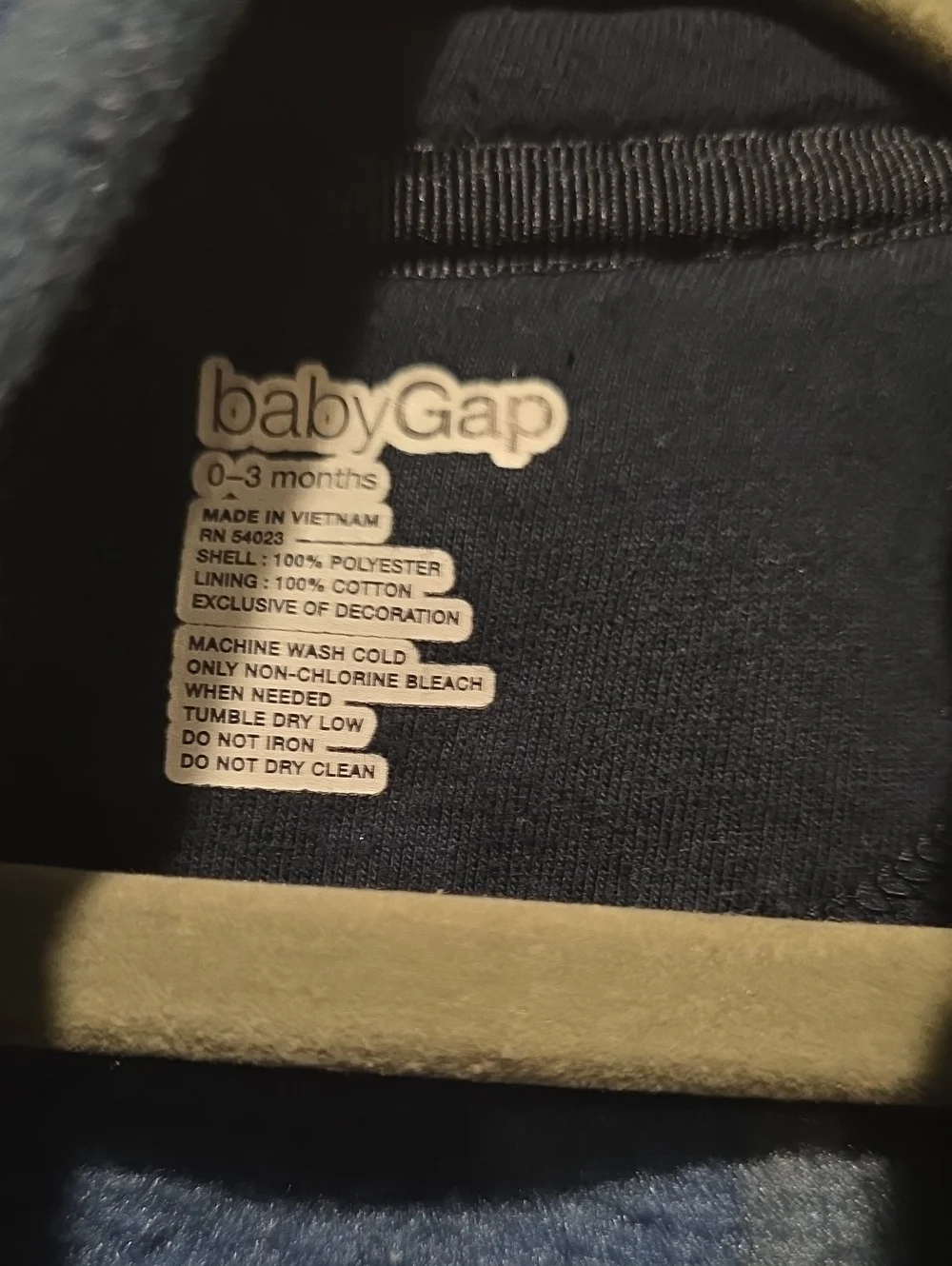 GAP Navy and Blue Hooded Zip Sweatshirt 0-3 Months